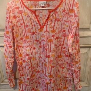 J. Jill Vibrant Pink and Orange Tunic